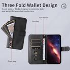 For vivo Y29s 5G / Y04 4G Fashion Calf Texture Zipper Leather Phone Case(Black) - 3