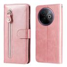 For vivo Y39 5G / Y300i Fashion Calf Texture Zipper Leather Phone Case(Rose Gold) - 1
