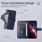 For vivo Y39 5G / Y300i Fashion Calf Texture Zipper Leather Phone Case(Blue) - 3