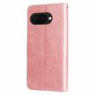 For Google Pixel 9a Fashion Calf Texture Zipper Leather Phone Case(Rose Gold) - 3