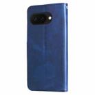 For Google Pixel 9a Fashion Calf Texture Zipper Leather Phone Case(Blue) - 3