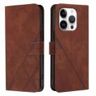 For iPhone 16 Pro Crossbody 3D Embossed Flip Leather Phone Case(Brown) - 2