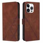 For iPhone 16 Pro Max Crossbody 3D Embossed Flip Leather Phone Case(Brown) - 2