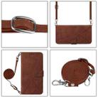 For iPod Touch 7 / 6 / 5 Crossbody 3D Embossed Flip Leather Phone Case(Brown) - 3