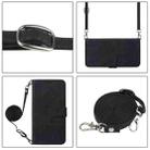 For iPod Touch 7 / 6 / 5 Crossbody 3D Embossed Flip Leather Phone Case(Black) - 3