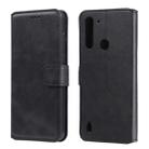 For Motorola Moto G8 Power Lite Classic Calf Texture PU + TPU Horizontal Flip Leather Case, with Holder & Card Slots & Wallet(Black) - 1