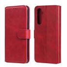 For OPPO Realme 6 Classic Calf Texture PU + TPU Horizontal Flip Leather Case, with Holder & Card Slots & Wallet(Red) - 1