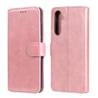 For OPPO Realme 6 Classic Calf Texture PU + TPU Horizontal Flip Leather Case, with Holder & Card Slots & Wallet(Rose Gold) - 1