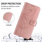 For iPhone SE 2024 Embossed Butterfly Leather Phone Case(Rose Gold) - 3