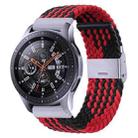 18mm Nylon Braided Metal Buckle Watch Band(Z Black Red) - 1