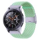 18mm Nylon Braided Metal Buckle Watch Band(Light Green) - 1