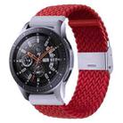 18mm Nylon Braided Metal Buckle Watch Band(Red) - 1