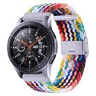 18mm Nylon Braided Metal Buckle Watch Band(Rainbow) - 1