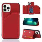 For iPhone 15 Pro Skin Feel PU + TPU + PC Back Cover Shockproof Case(Red) - 1