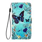 For iPhone 16e Colored Drawing Pattern Plain Weave Leather Phone Case(Caring Butterfly) - 2