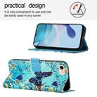 For iPhone 16e Colored Drawing Pattern Plain Weave Leather Phone Case(Caring Butterfly) - 3
