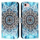 For iPhone SE 2024 Colored Drawing Pattern Plain Weave Leather Phone Case(Undersea Mandala) - 1