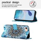 For iPhone SE 2024 Colored Drawing Pattern Plain Weave Leather Phone Case(Undersea Mandala) - 3