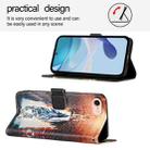 For iPhone 16e Colored Drawing Pattern Plain Weave Leather Phone Case(Cats And Tigers) - 3