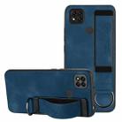 For Xiaomi Redmi 9C Wristband Holder Leather Back Phone Case(RoyalBlue) - 1