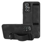 For Xiaomi Redmi 10 Wristband Holder Leather Back Phone Case(Black) - 1