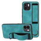 For Xiaomi Redmi A1 Wristband Holder Leather Back Phone Case(Green) - 1
