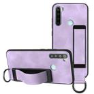 For Xiaomi Redmi Note 8 Wristband Holder Leather Back Phone Case(Purple) - 1