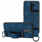 For Xiaomi Redmi Note 8 Pro Wristband Holder Leather Back Phone Case(RoyalBlue) - 1