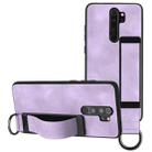 For Xiaomi Redmi Note 8 Pro Wristband Holder Leather Back Phone Case(Purple) - 1