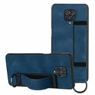 For Xiaomi Redmi Note 9 Pro Wristband Holder Leather Back Phone Case(RoyalBlue) - 1