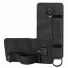 For Xiaomi Redmi Note 9 Pro Wristband Holder Leather Back Phone Case(Black) - 1