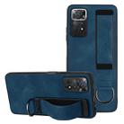 For Xiaomi Redmi Note 11 Wristband Holder Leather Back Phone Case(RoyalBlue) - 1