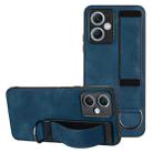 For Xiaomi Redmi Note 12 4G Global Wristband Holder Leather Back Phone Case(RoyalBlue) - 1