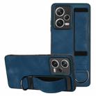 For Xiaomi Redmi Note 12 5G Global Wristband Holder Leather Back Phone Case(RoyalBlue) - 1