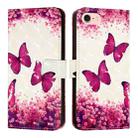 For iPhone SE 2024 3D Painting Horizontal Flip Leather Phone Case(Rose Butterfly) - 1