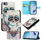 For iPod Touch 7 / 6 / 5 3D Painting Horizontal Flip Leather Phone Case(Grey Owl) - 1