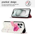 For iPhone 16 Pro Max 3D Painting Horizontal Flip Leather Phone Case(Flower) - 3