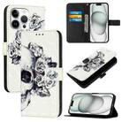 For iPhone 16 Pro Max 3D Painting Horizontal Flip Leather Phone Case(Skull) - 1