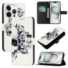 For iPhone 16 Pro 3D Painting Horizontal Flip Leather Phone Case(Skull) - 1