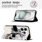 For iPhone 16 Pro 3D Painting Horizontal Flip Leather Phone Case(Skull) - 3