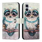 For iPhone 16 Plus 3D Painting Horizontal Flip Leather Phone Case(Grey Owl) - 2