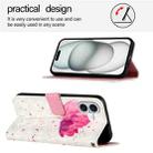 For iPhone 16 Plus 3D Painting Horizontal Flip Leather Phone Case(Flower) - 3