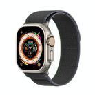 For Apple Watch SE 2022 44mm DUX DUCIS YJ Series Nylon Watch Band(Blue Black) - 1