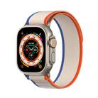 For Apple Watch 7 45mm DUX DUCIS YJ Series Nylon Watch Band(Orange Beige) - 1