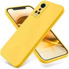 For Hisense H60 Pure Color Liquid Silicone Shockproof Phone Case(Yellow) - 1