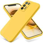 For Hisense Infinity H50S 5G Pure Color Liquid Silicone Shockproof Phone Case(Yellow) - 1