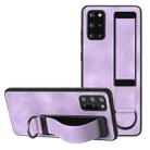 For Samsung Galaxy S20 FE Wristband Holder Leather Back Phone Case(Purple) - 1