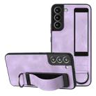 For Samsung Galaxy S21 5G Wristband Holder Leather Back Phone Case(Purple) - 1