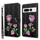 For Google Pixel 8 Pro 3D Painted Pattern Leather Phone Case(Rose) - 1