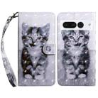 For Google Pixel 8 Pro 3D Painted Pattern Leather Phone Case(Smile Cat) - 1